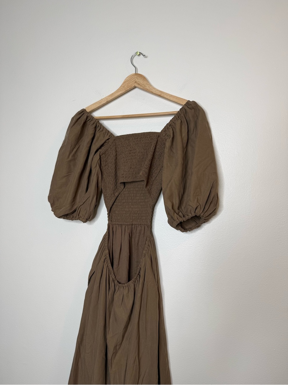 O.P.T. Leighton Midi Dress in Mocha puff sleeve Cottagecore coquette renfaire - Picture 11 of 12